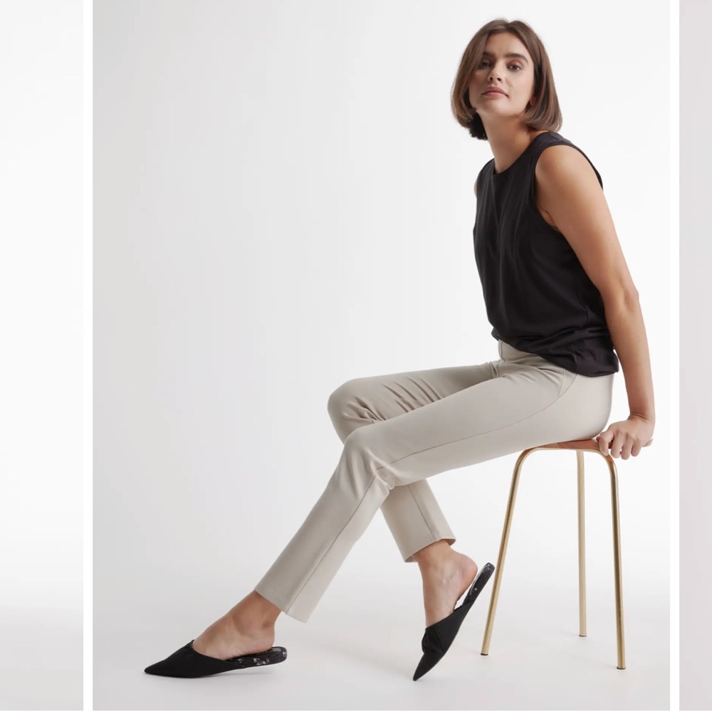 Quince Ultra-Stretch Ponte Straight Leg Pants